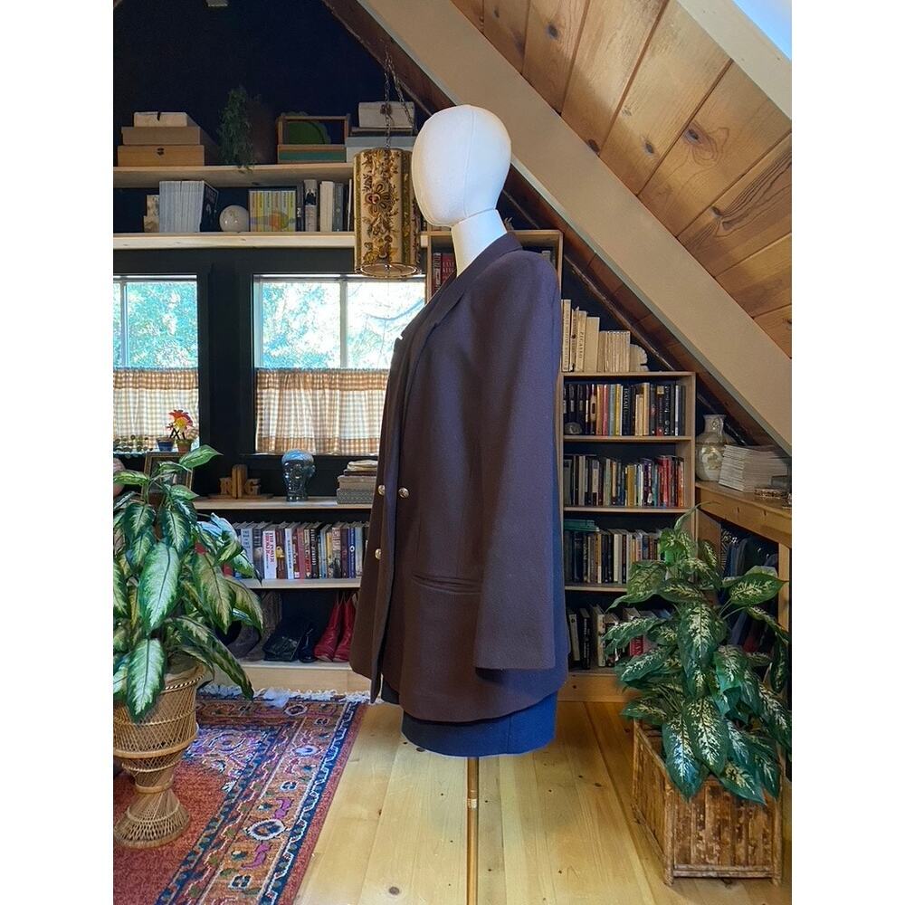 Vintage Wool Coat Brown - Picture 5 of 6